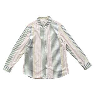 Gap Button Down Shirt, Pastel Stripes, Size X Large